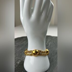 Vintage Monet Elegant Gold Chain Bracelet